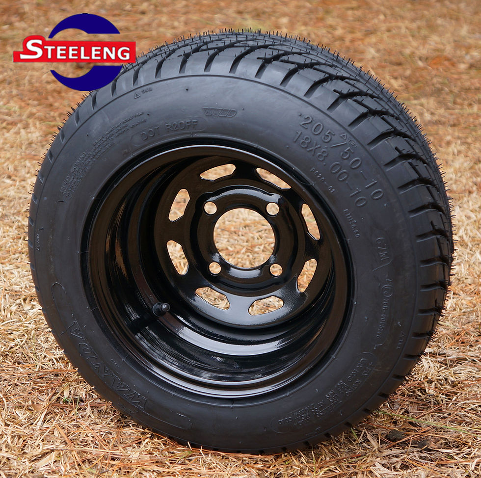 Thumbnail: 10" Steel (Glossy Black) Wheels (Black/Slotted)