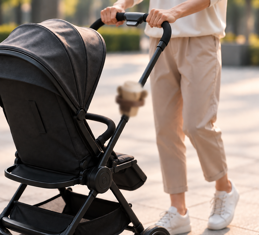 Cinematic Stroller Walk in Warm Sunlight.png