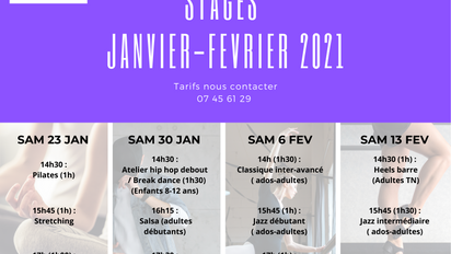 STAGES DANSES ET BIEN-ETRE 2021