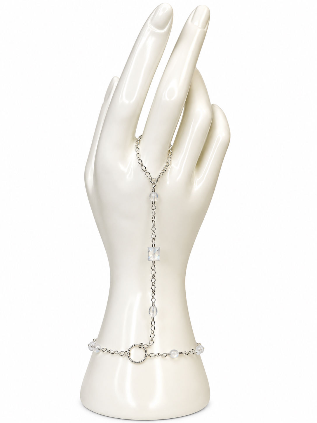 925 Sterling Silver Moonstone Hand Chain