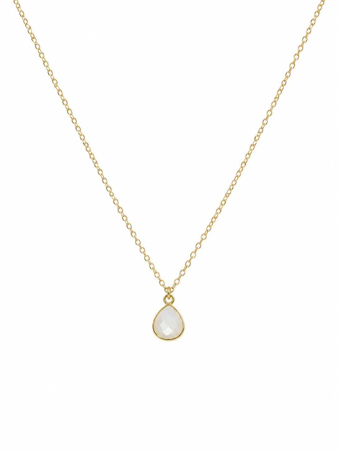 Gold Filled Moonstone Gemstone Necklace 