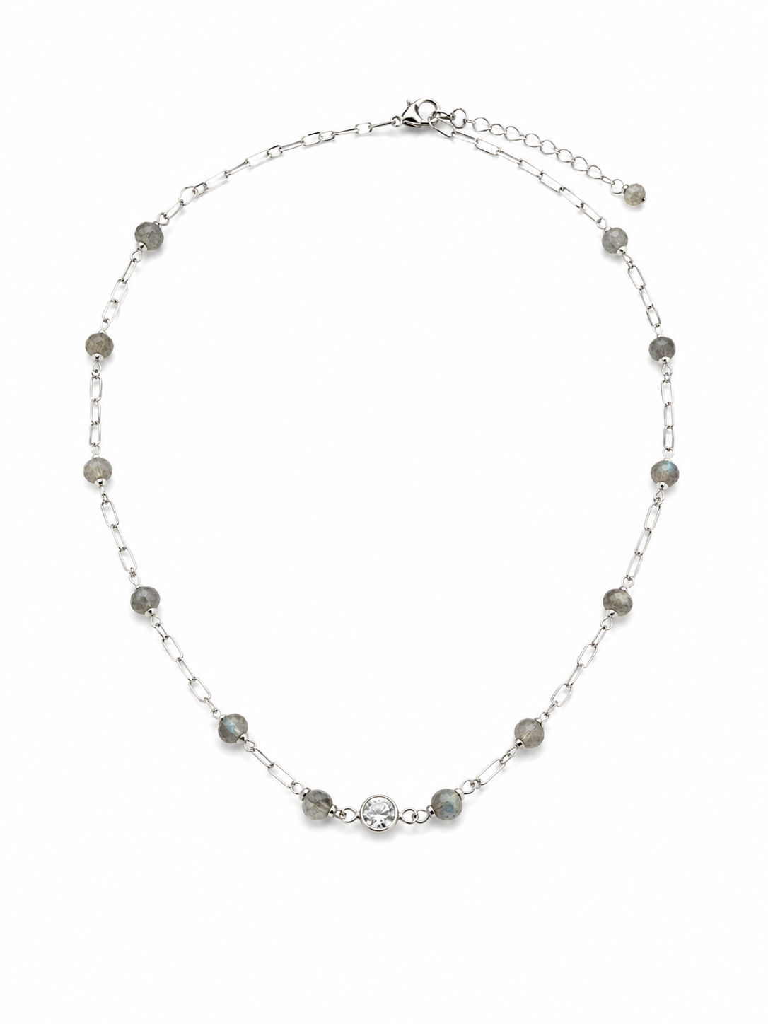 925 Sterling Silver Labradorite Gemstone Necklace