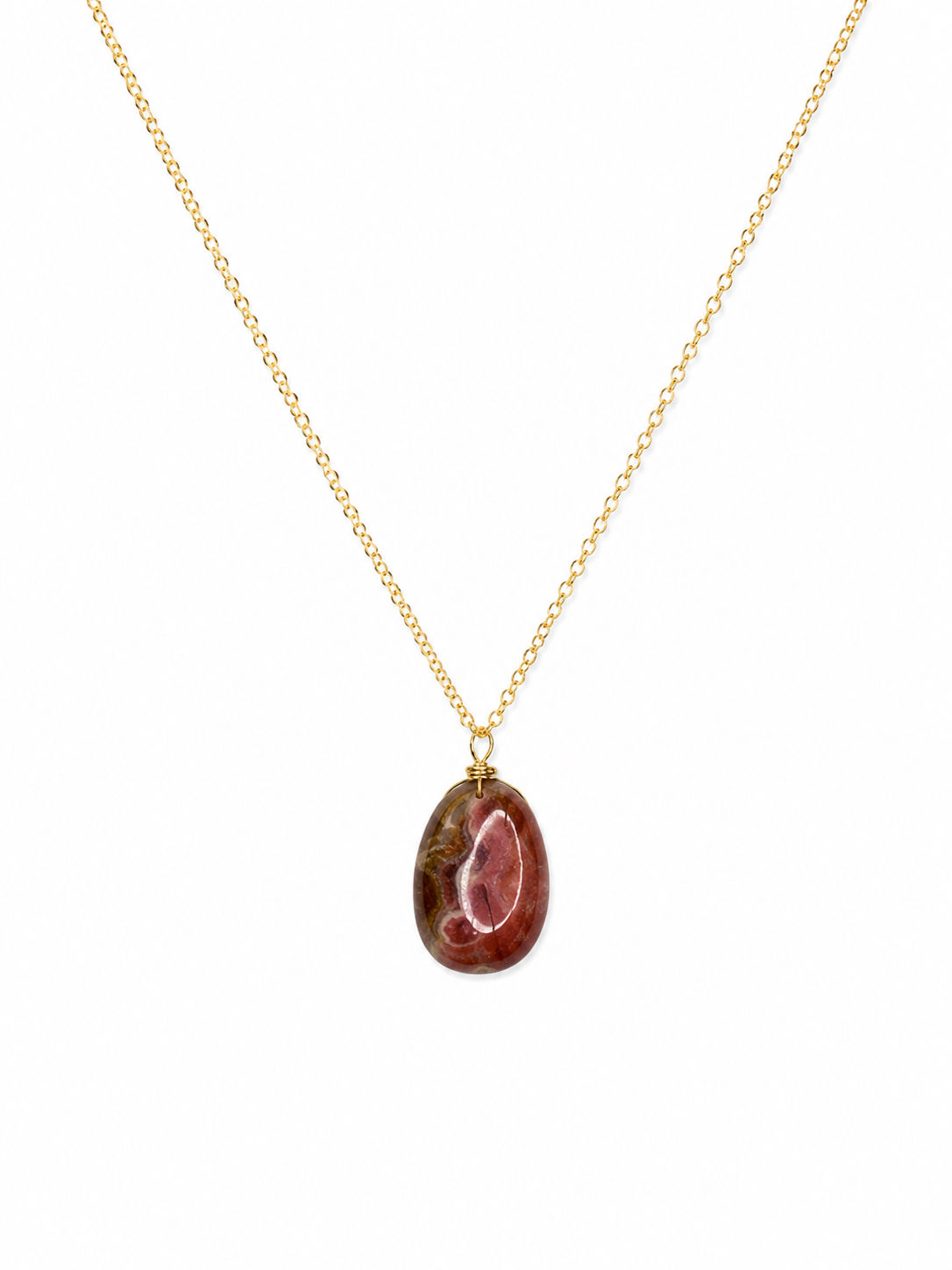 Gold Filled Watermelon Tourmaline Gemstone Necklace