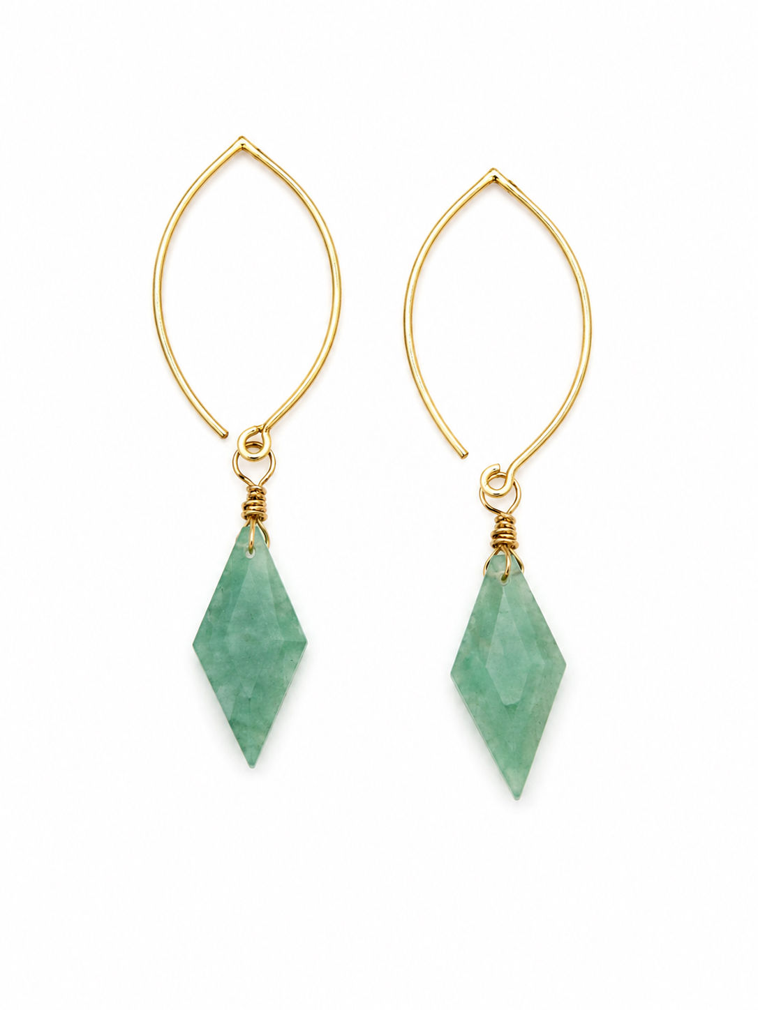 Gold Filled Amazonite Threader Earrings 