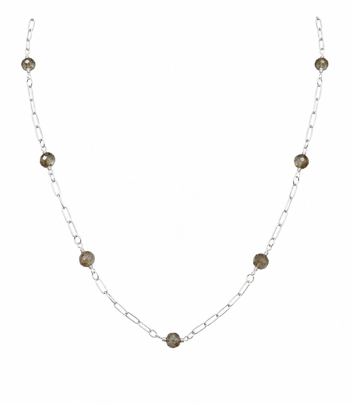 925 Sterling Silver Labradorite Gemstone Necklace