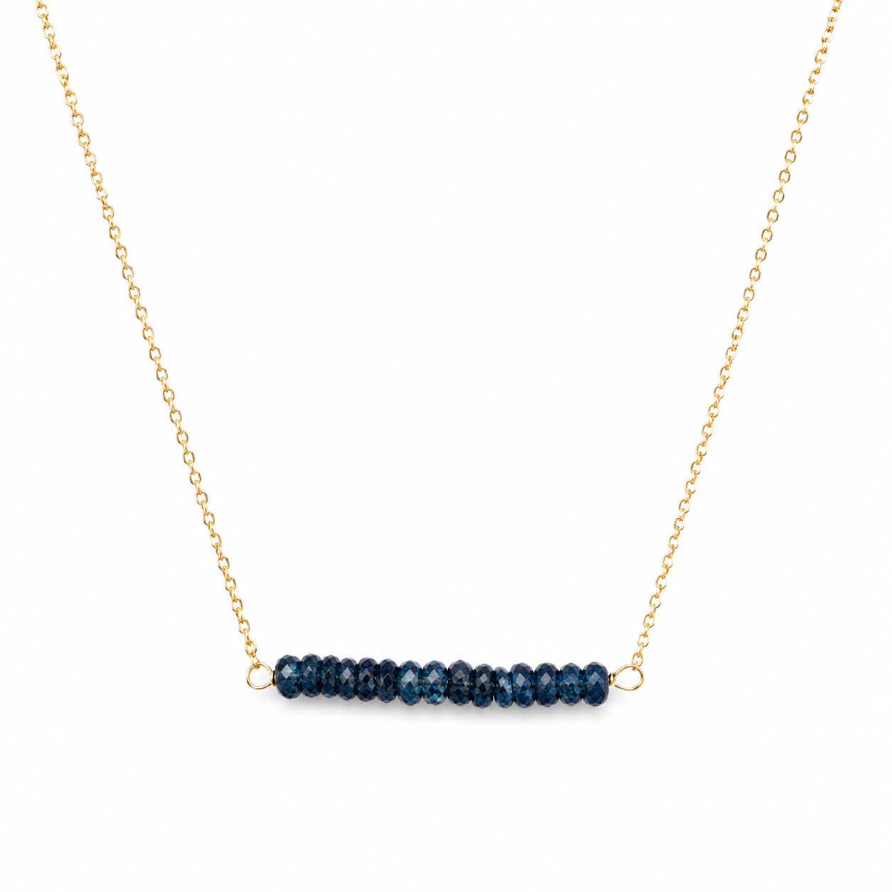 Gold Filled Apatite Gemstone Bar Necklace