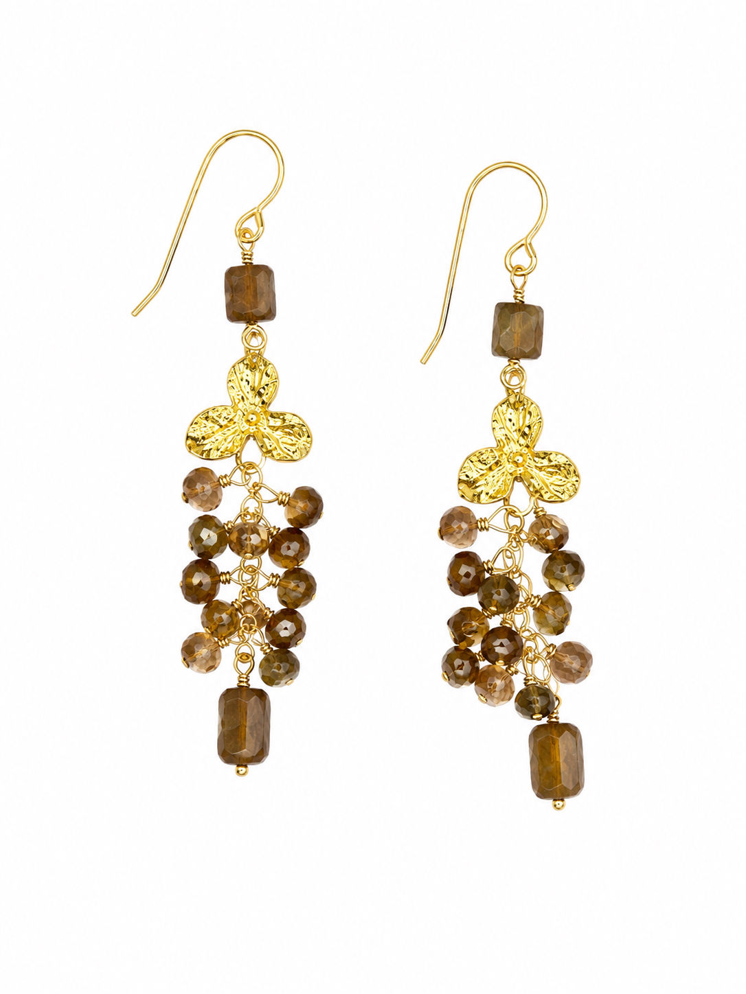 Gold Filled Andalusite Gemstone Hook Dangle Earrings
