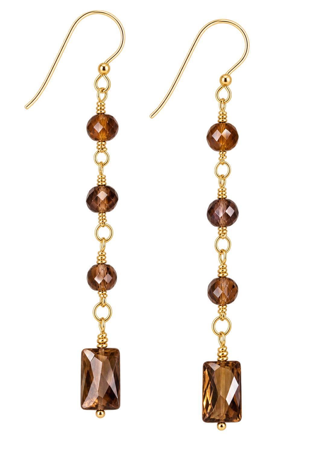 Gold Filled Andalusite Gemstone Hook Dangle Earrings