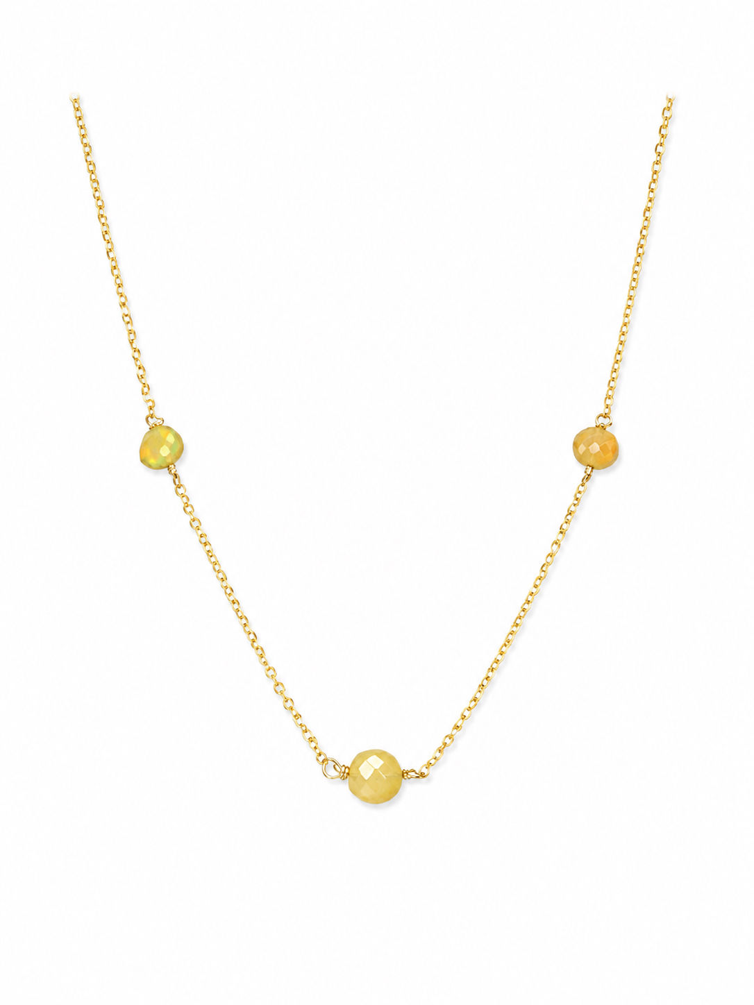 Gold Filled Ethiopian Opal Gemstone Necklace