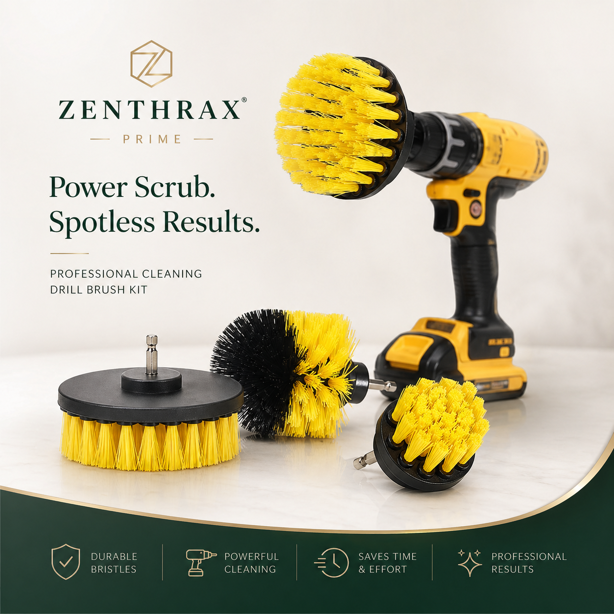 Kit Escovas de Limpeza para Furadeira Zenthrax Prime – Limpeza Pesada