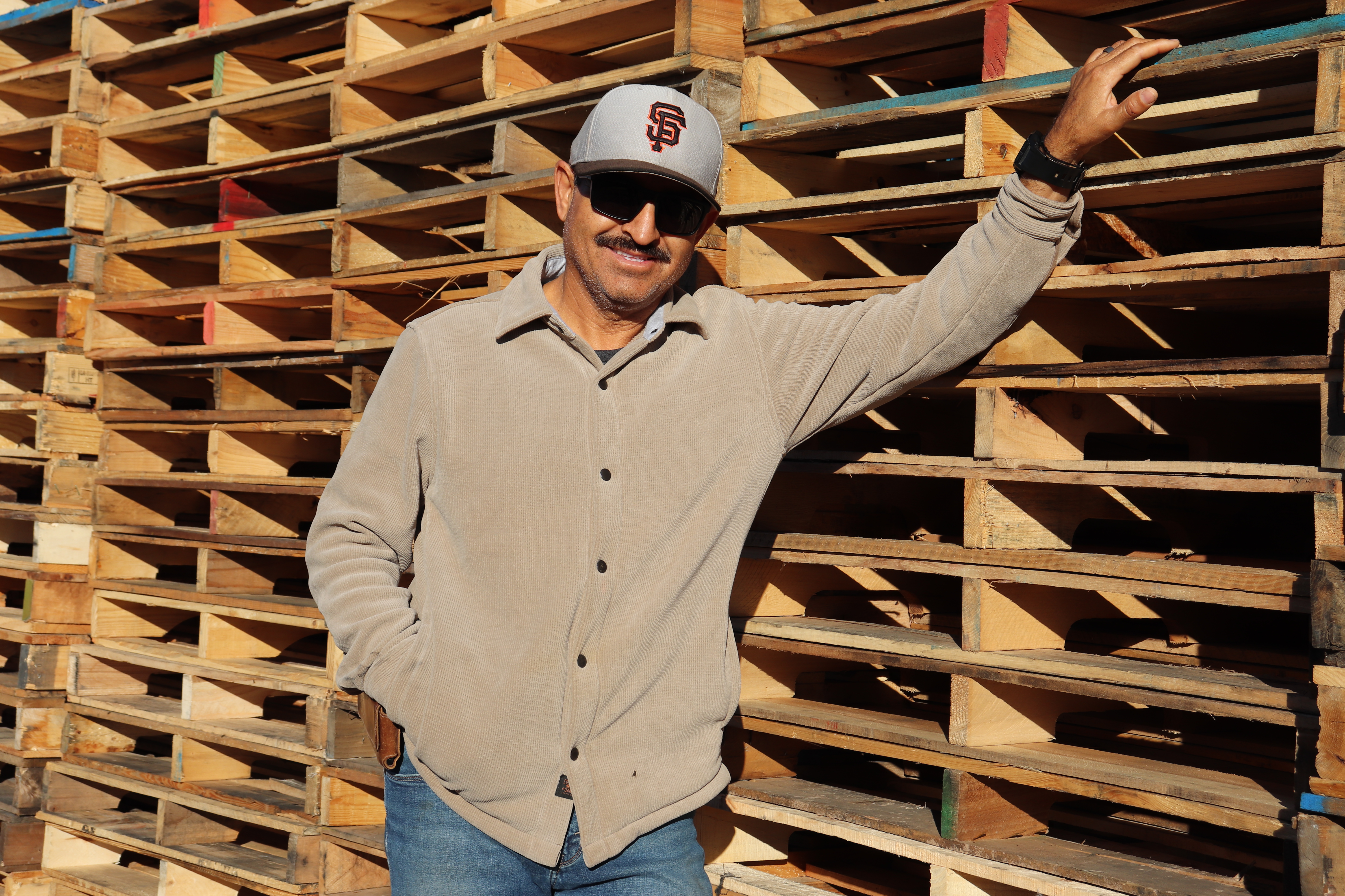 Owner of 1st Choice Pallets at pallet yard in Tonopah, Arizona