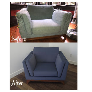 Before and after Chair Upholstered