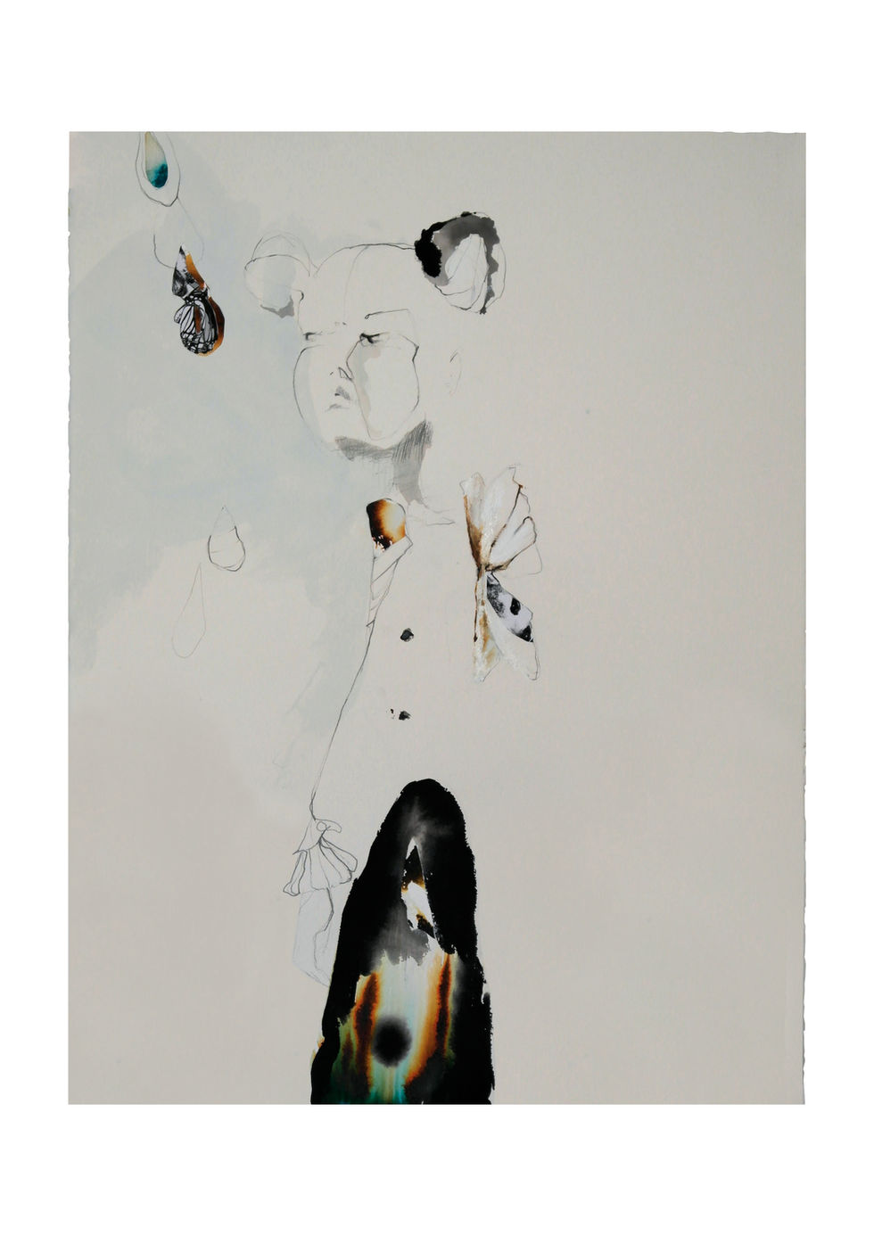 Ochse 2013
Sarah-Lena Rickert
Tinte · Gouache · Graphit · Collage auf Papier
76 x 57