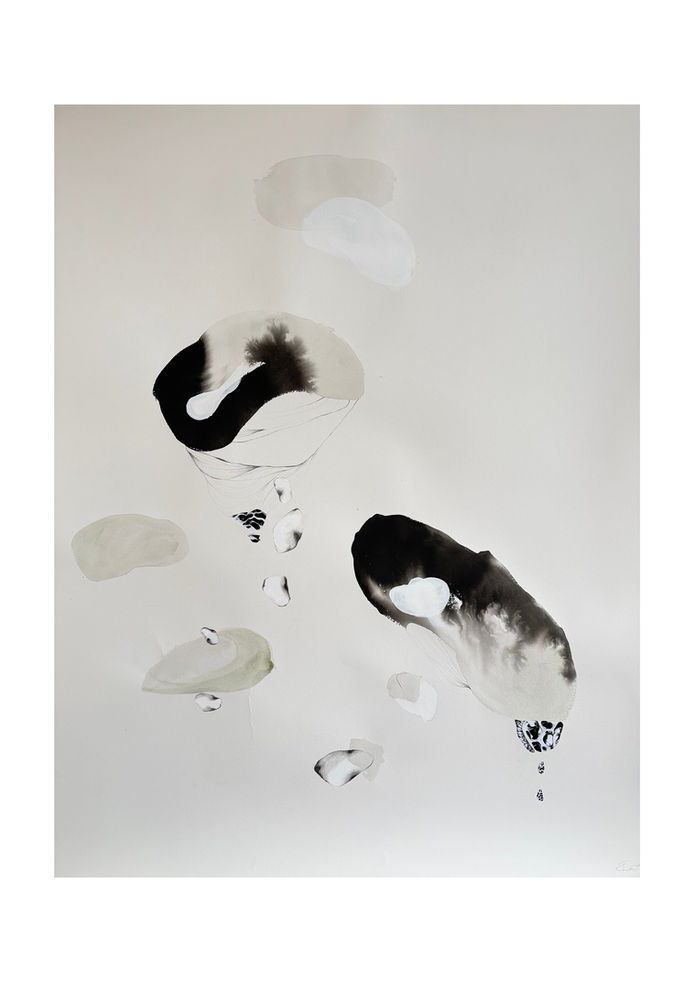 Sarah-Lena Rickert
Tinte · Gouache · Graphit · Collage auf Papier
114 x 140