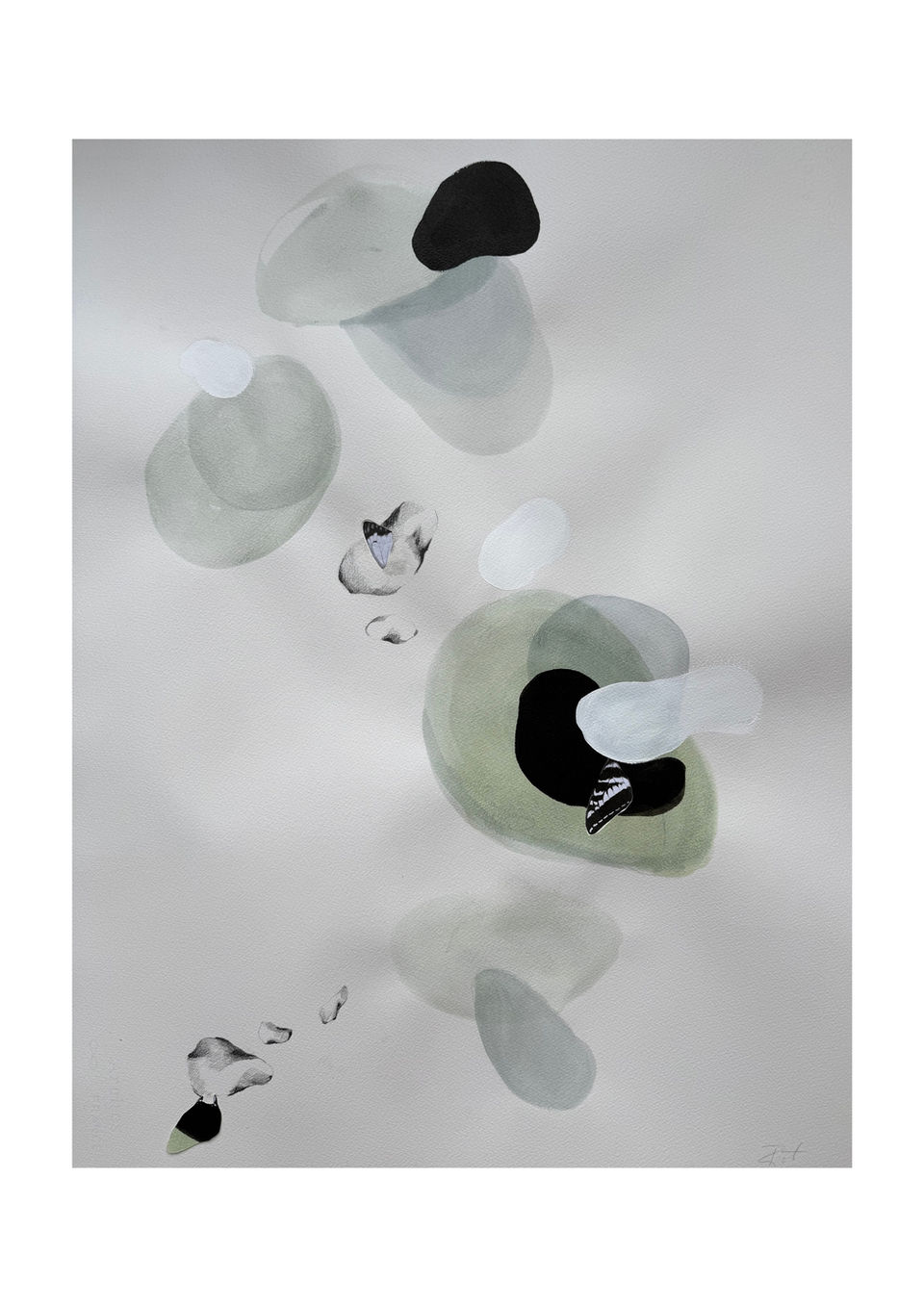 Sarah-Lena Rickert
Tinte · Gouache · Graphit · Collage auf Papier
76 x 57