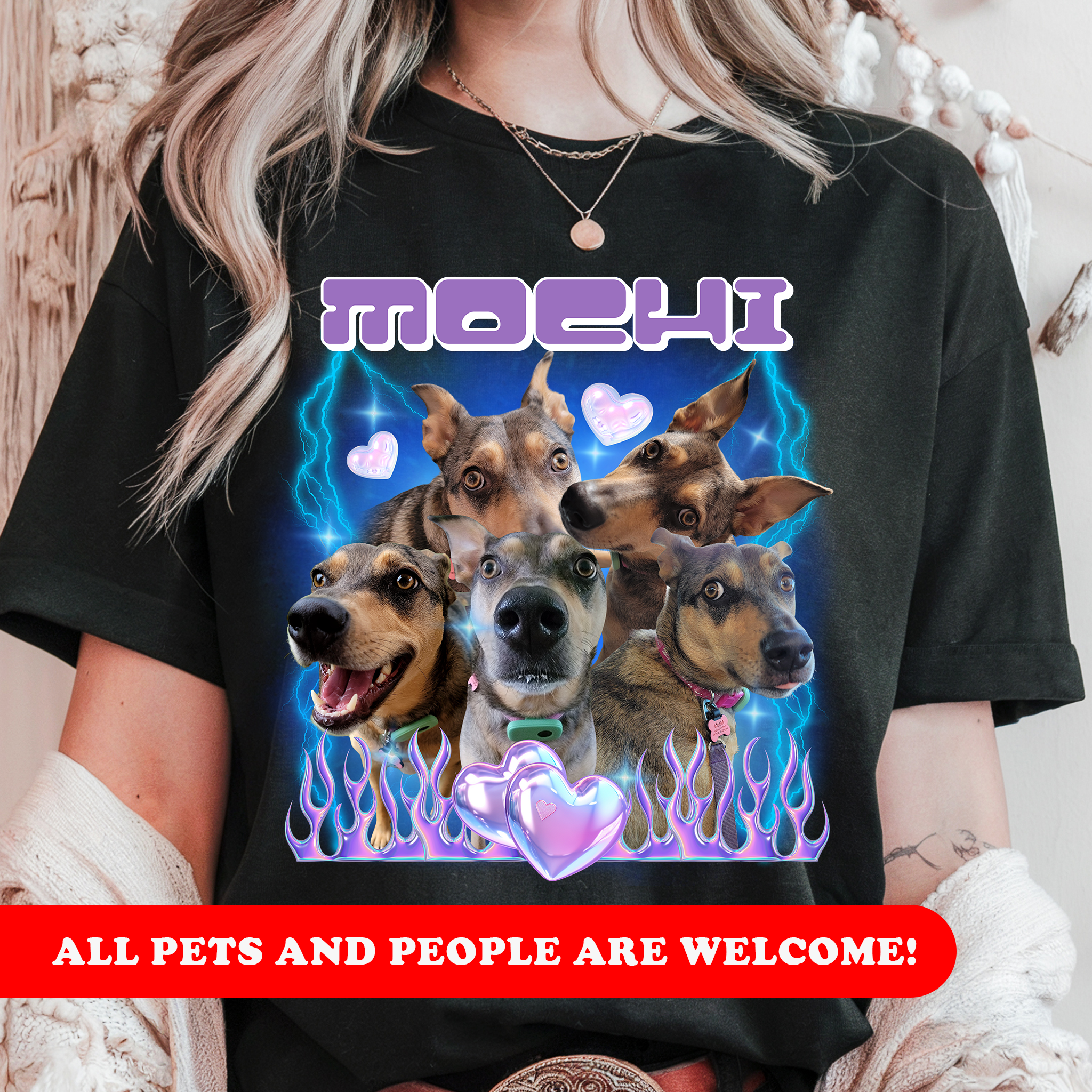 Custom Cyberpunk Pet Photo Shirt
