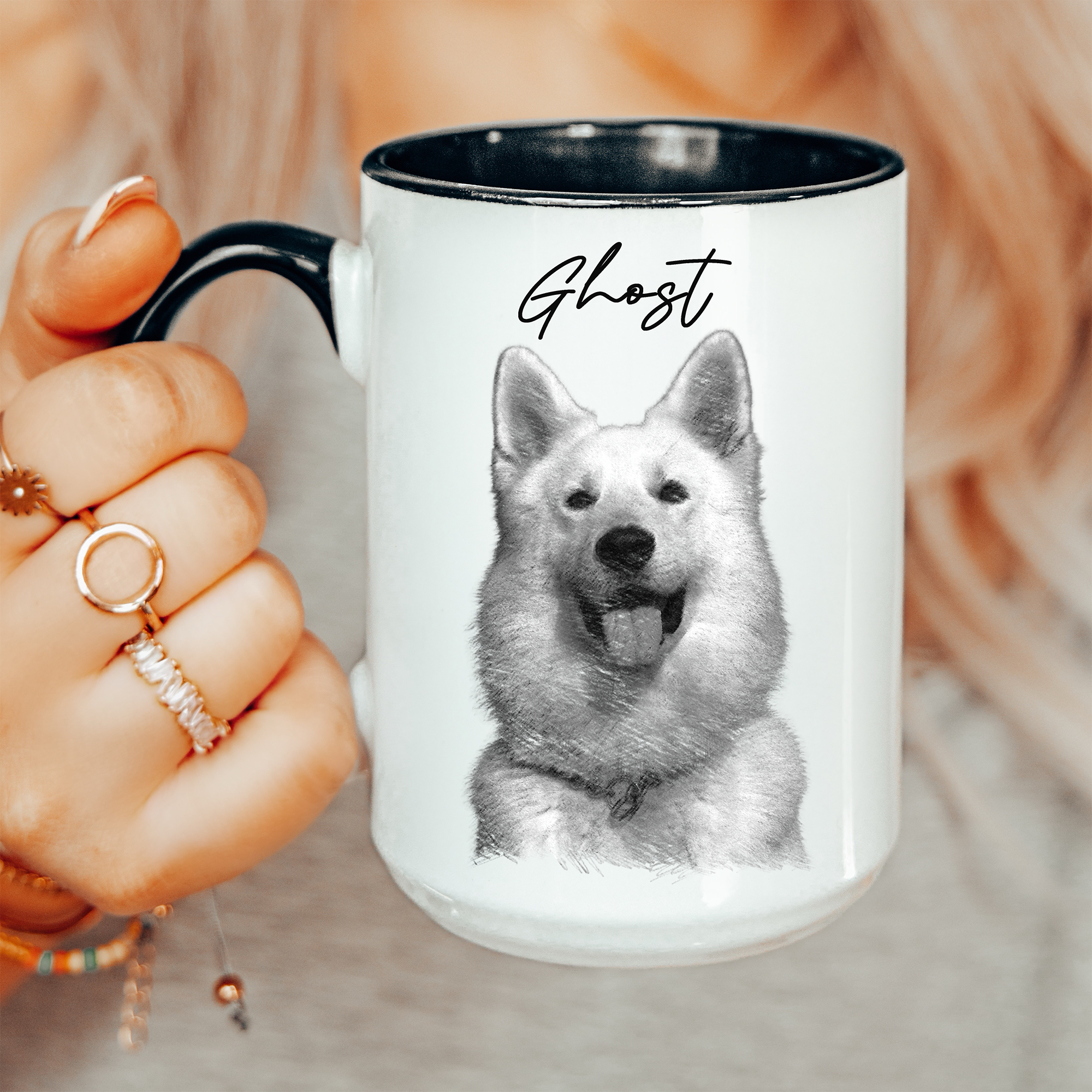 Custom Pet Color Mug - Pet Photo + Name