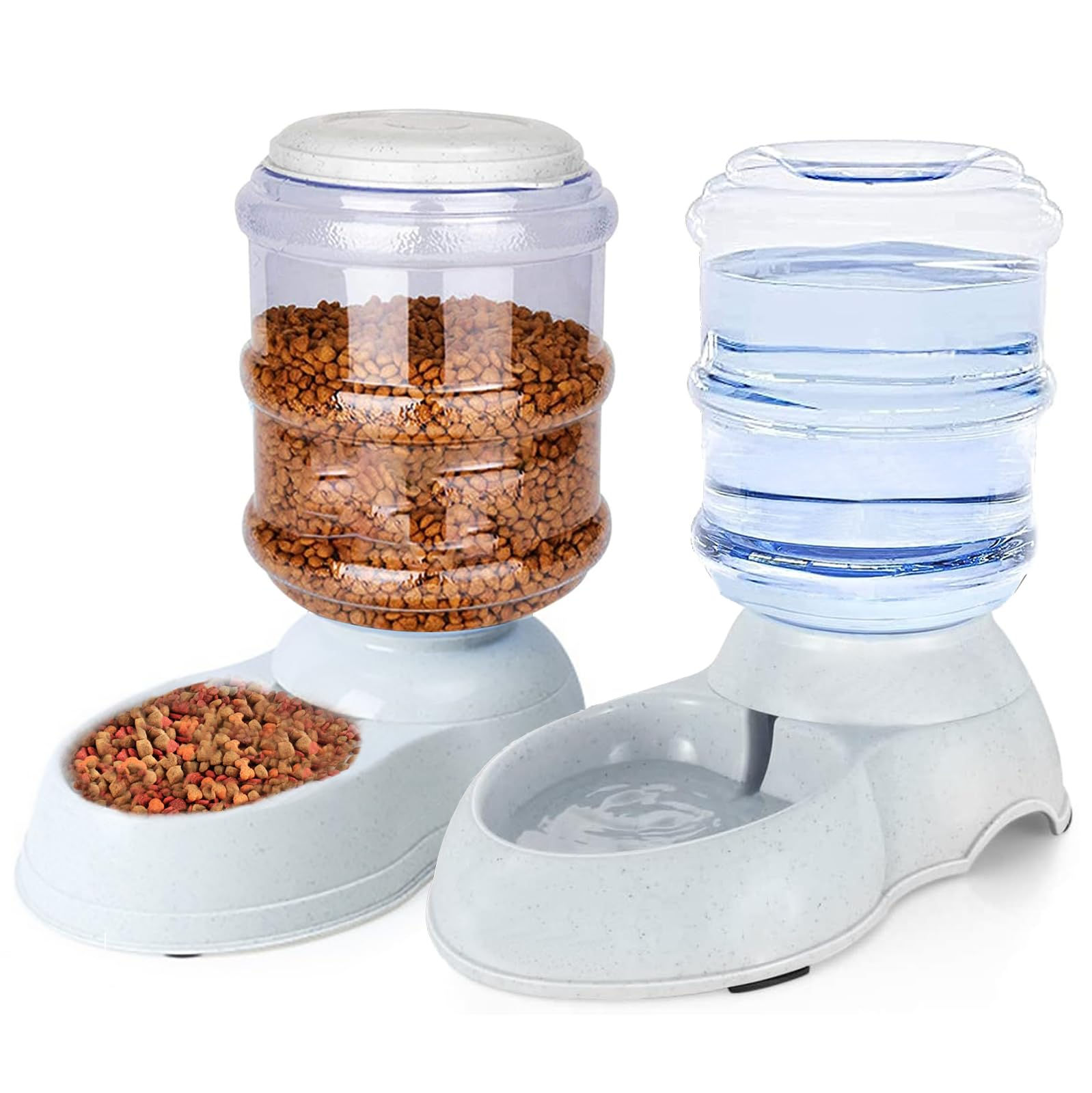 Automatic Dog Feeder and Water Dispenser Set for Large Dogs 3 Gallon Gravity Dog