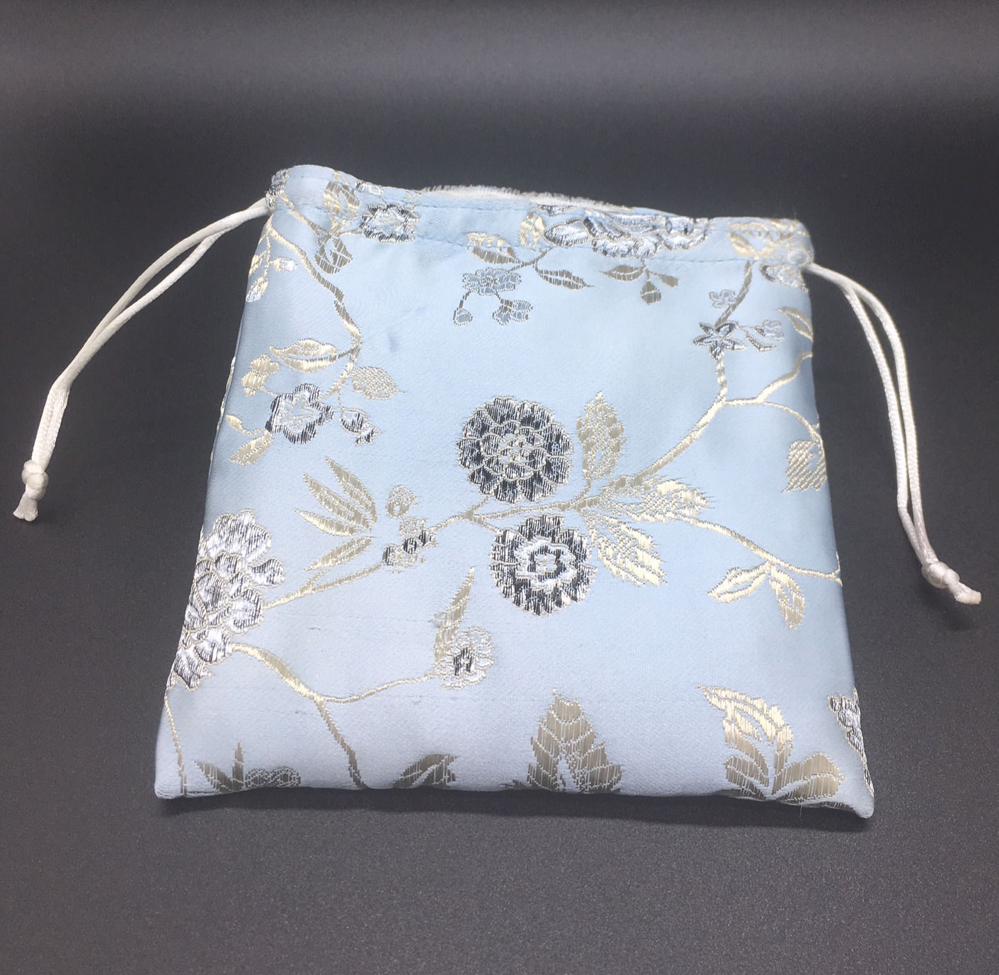 Pale Blue Brocade Zill Bag