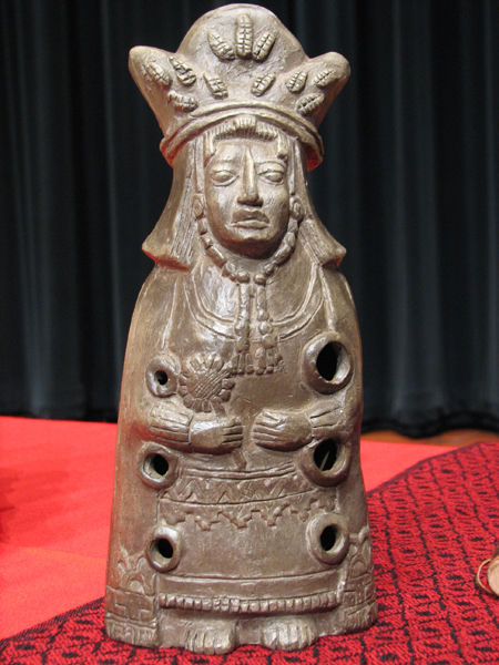Mujer De Maiz Clay Flute