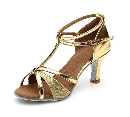 Heel Height: approximately 2.76 inches(7cm) These shoes can be worn for dance competition, swing, ballroom, rumba, cha cha, salsa, latin, samba, mambo, foxtrot, Viennese waltz, paso doble, jive,