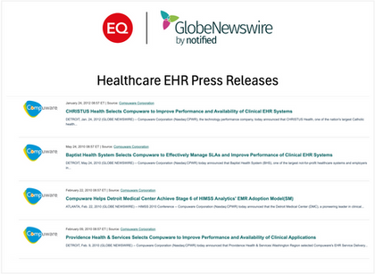 EHR Performance Press Releases