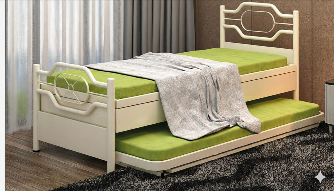 מיטת נוער הייריזר כפולה "יהלום" עם ארגז מצעים