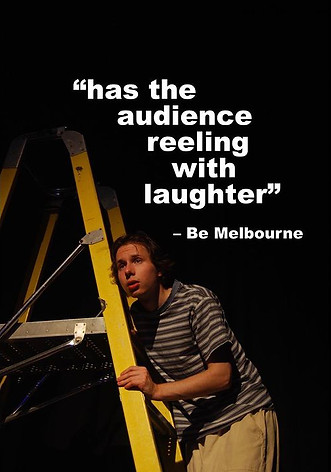 luey kemp mykyta, ladder, nida, theatreworks, theatre, leopard print loincloth, kissing booth, rhys wilson, joel beasley, ben goss, midsumma, myron my