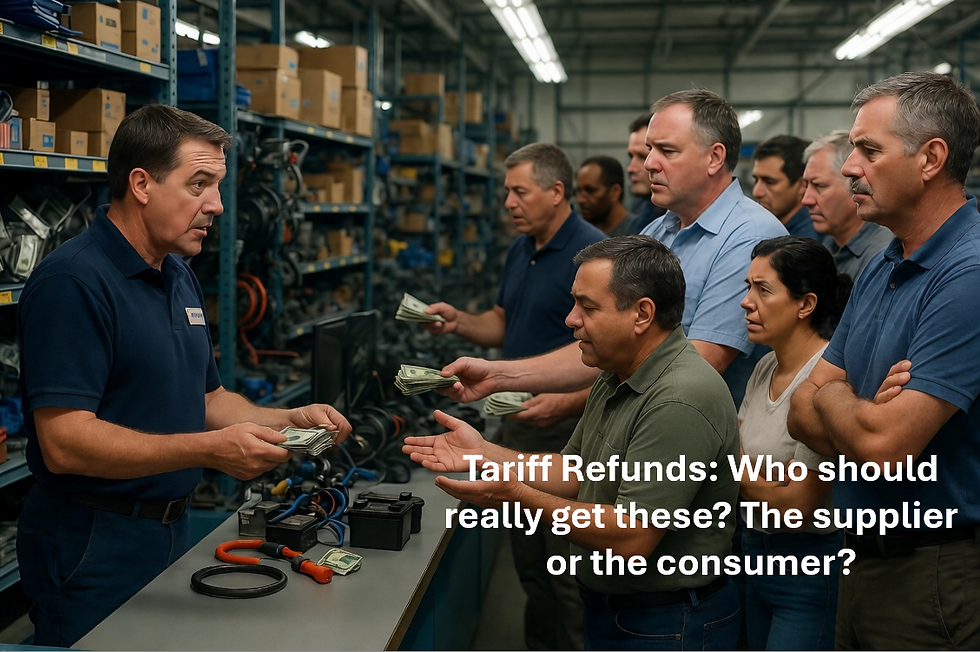 Tariff Refunds: Who should really get these? The supplier or the consumer?