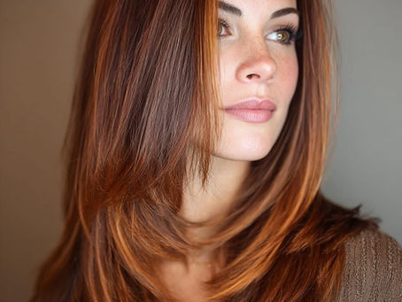 woman receiving hair color and gloss treatment in Mequon salon