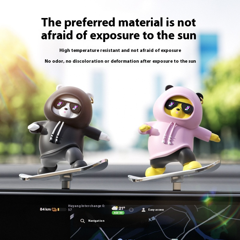 Miniatura: Cartoon Bear Car Skateboard