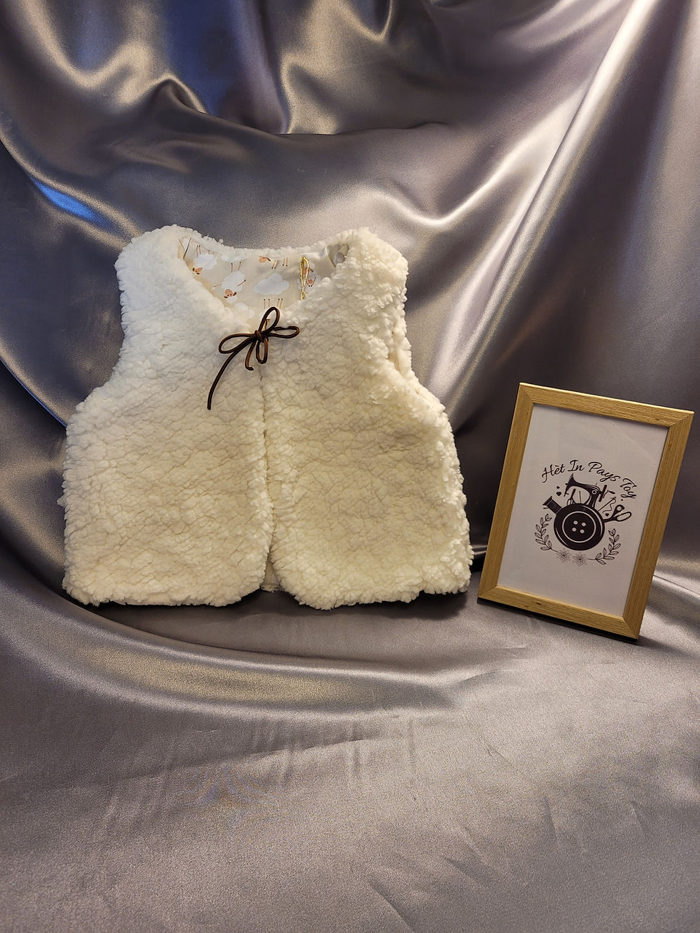 Gilet enfant moumoute tout doux mouton berger cadeau