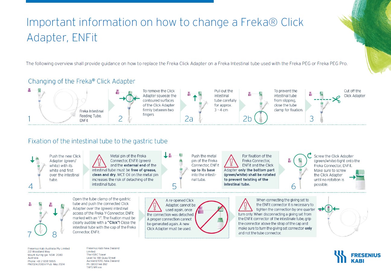 How to replace the Freka Click Adapter