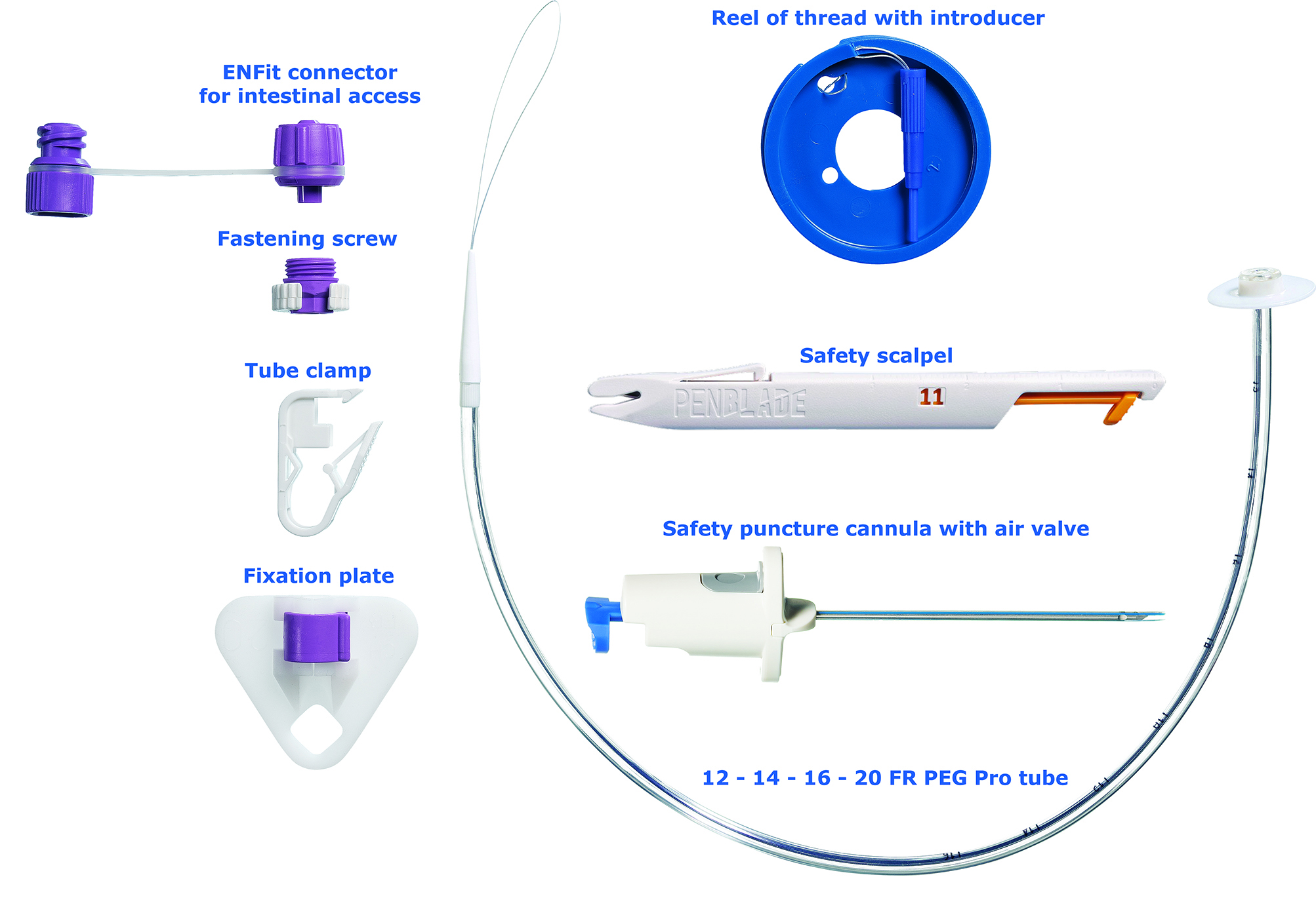 Freka PEG Pro Gastric with Insertion Kit: PEG 14 FR