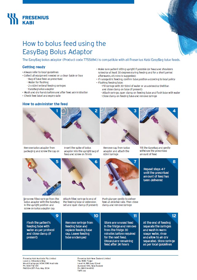 How to use the EasyBag Bolus Adapter