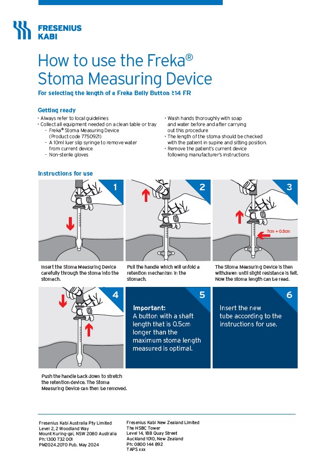 How to use the Freka Stoma Measuring Device