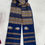 Thumbnail: Blue Scarf With Golden White Rose by Mandar Handloom