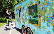 Kayak trailer mural John Heinz wildlife refuge installation