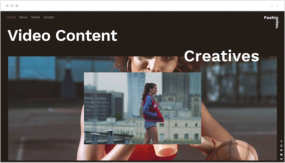 Template para site seguindo as tendências de web design para 2020