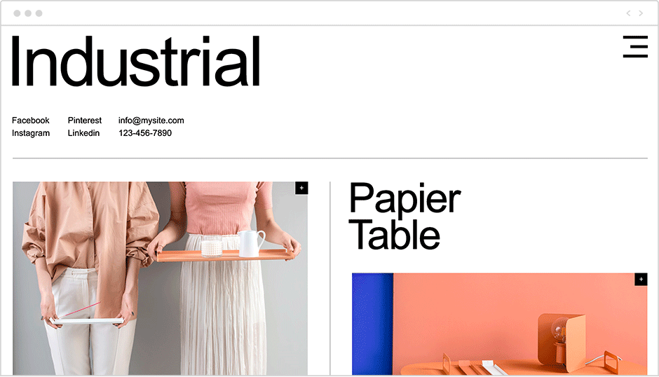 Template para site seguindo as tendências de web design para 2020