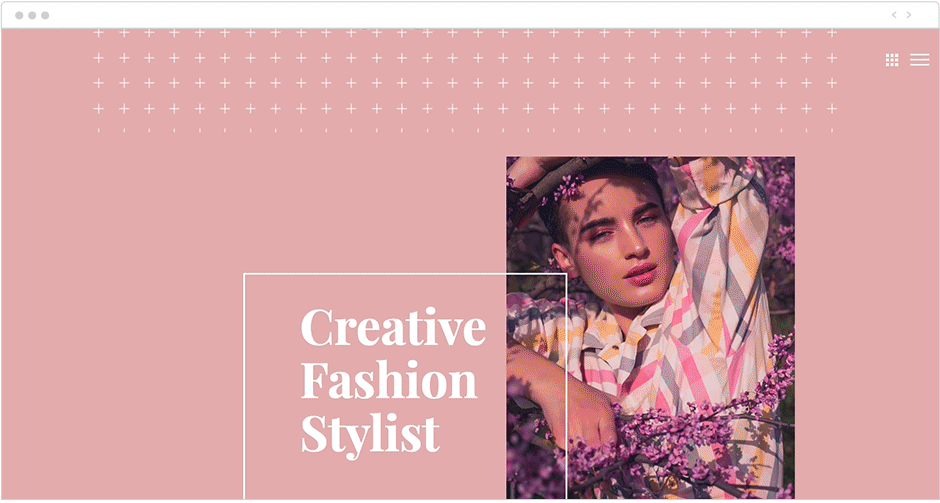 Template para Site Wix com Efeito Parallax: Fashion Styling