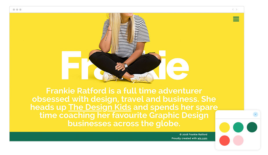 Exemplo de Paleta de Cores: Frankie Ratford