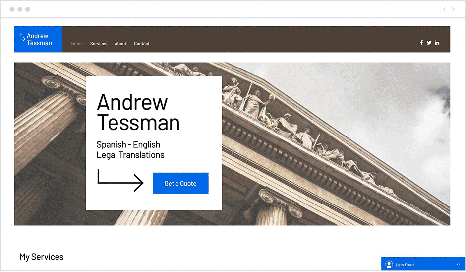 Template para site seguindo as tendências de web design para 2020
