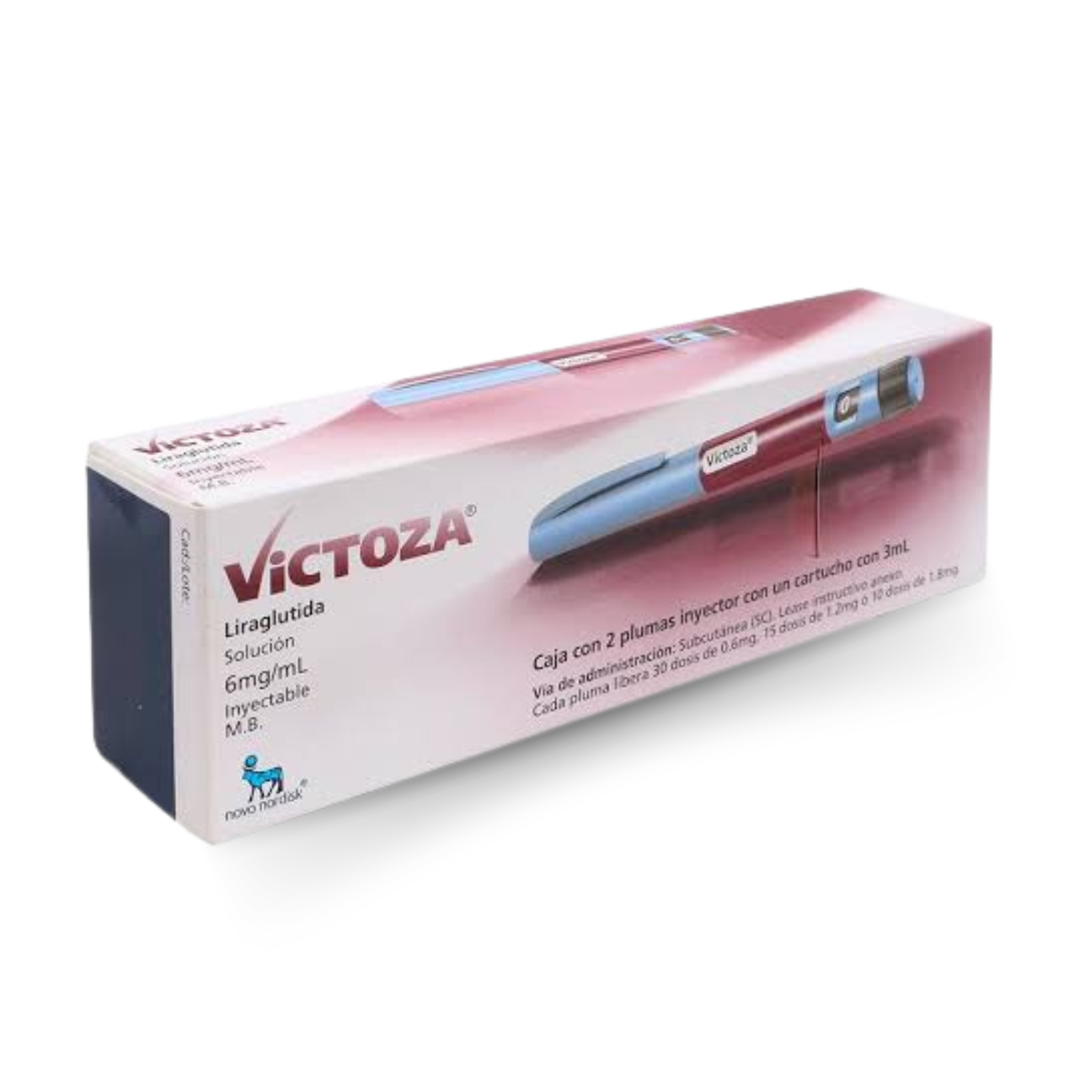 Victoza liraglutida caja con 2 plumas novo nordisk