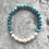 Thumbnail: Apatite and Freshwater Pearl stretch bracelet