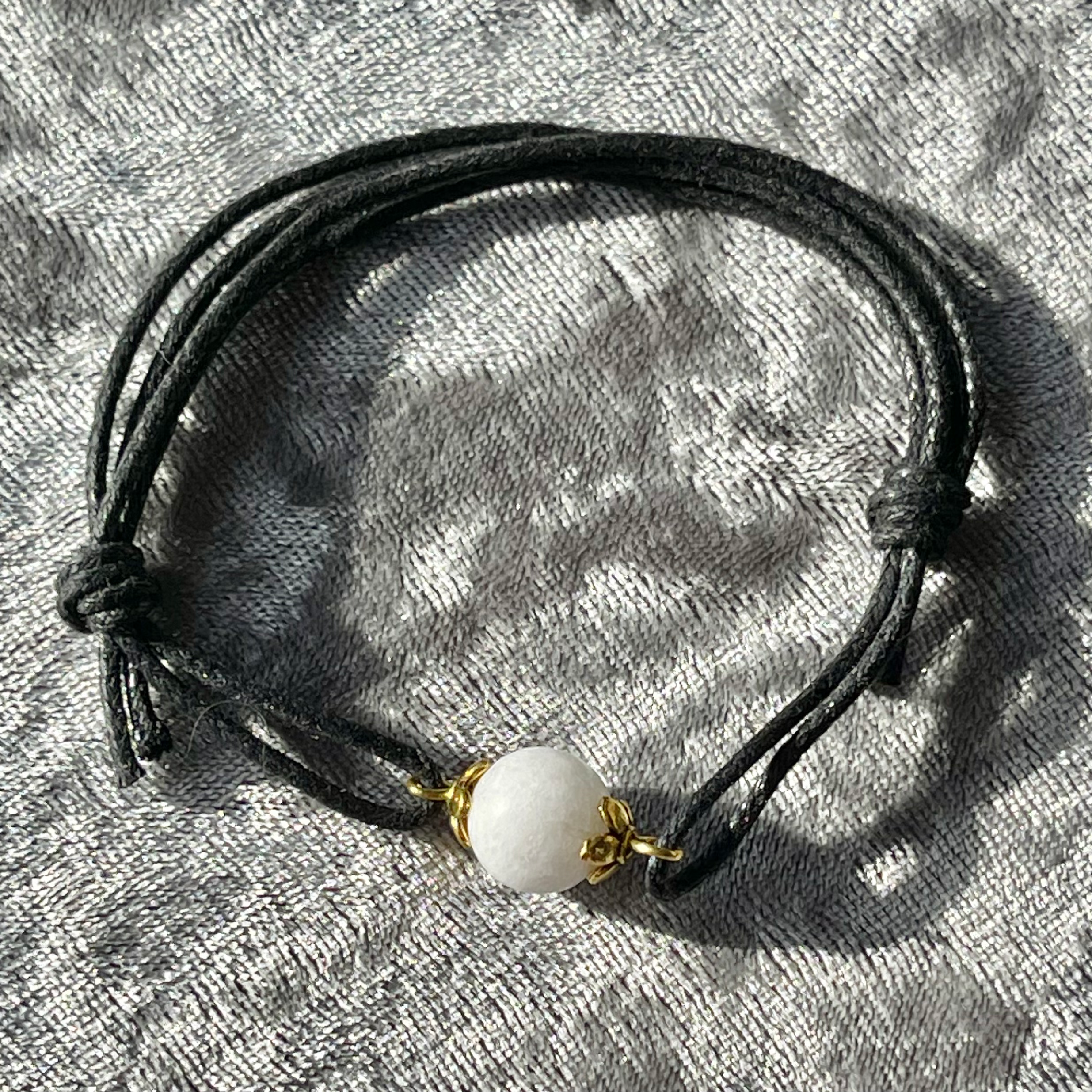 Snow Quartz adjustable bracelet