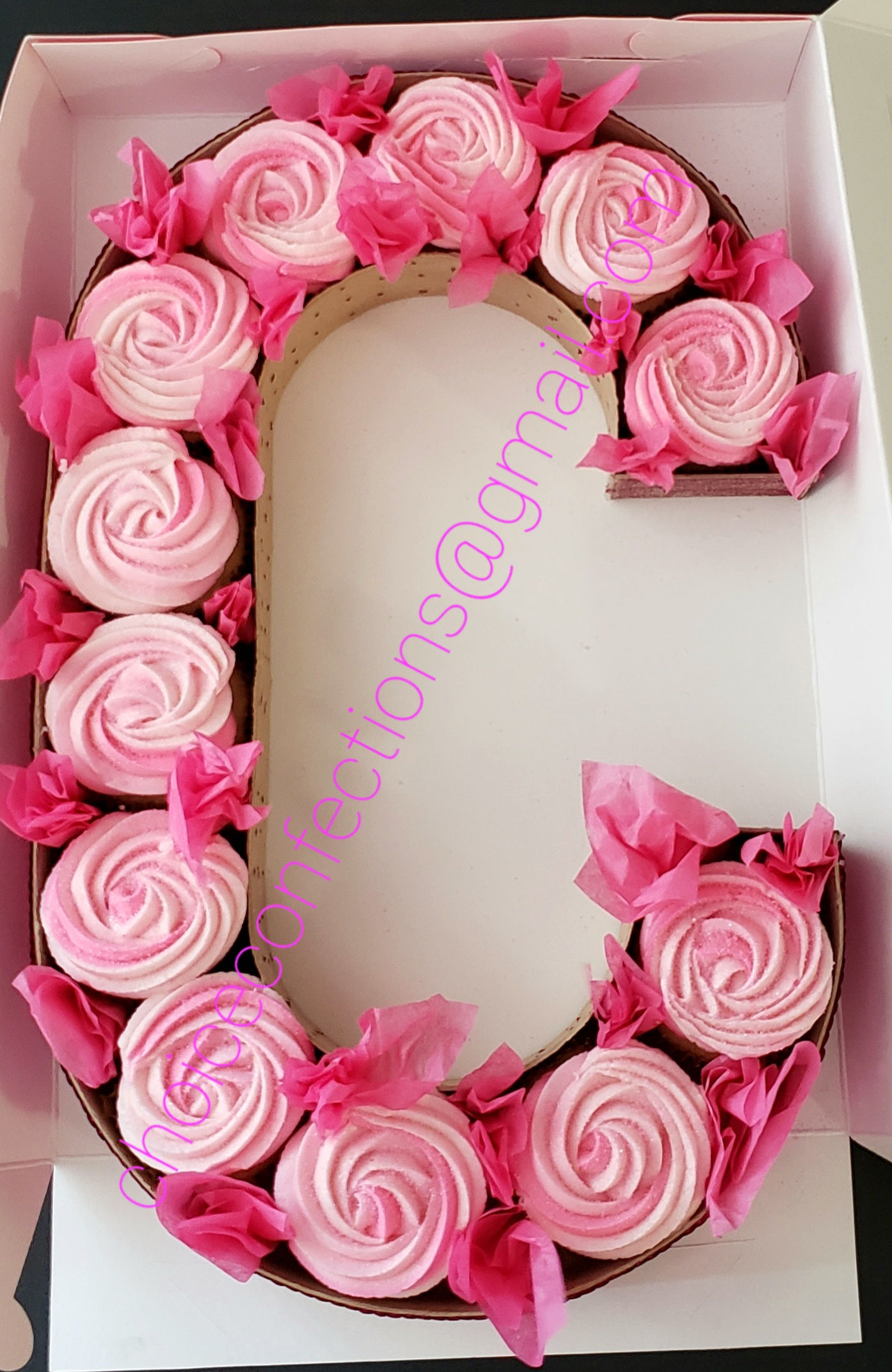 Monogram Cupcakes Boxes - Single color design