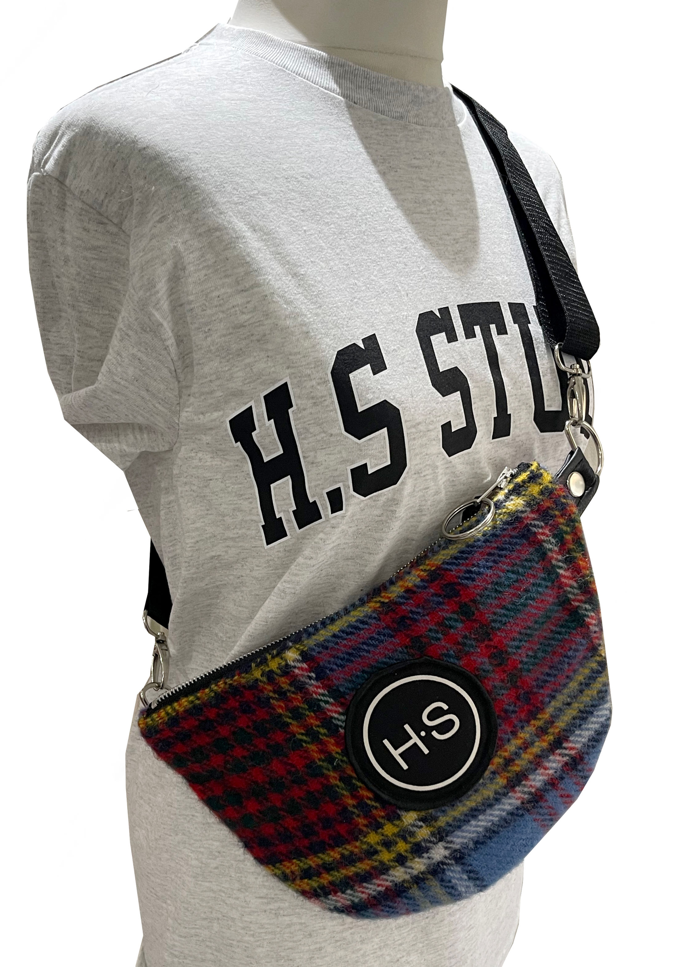 H.S Anderson Tartan Wool Shoulder Bag