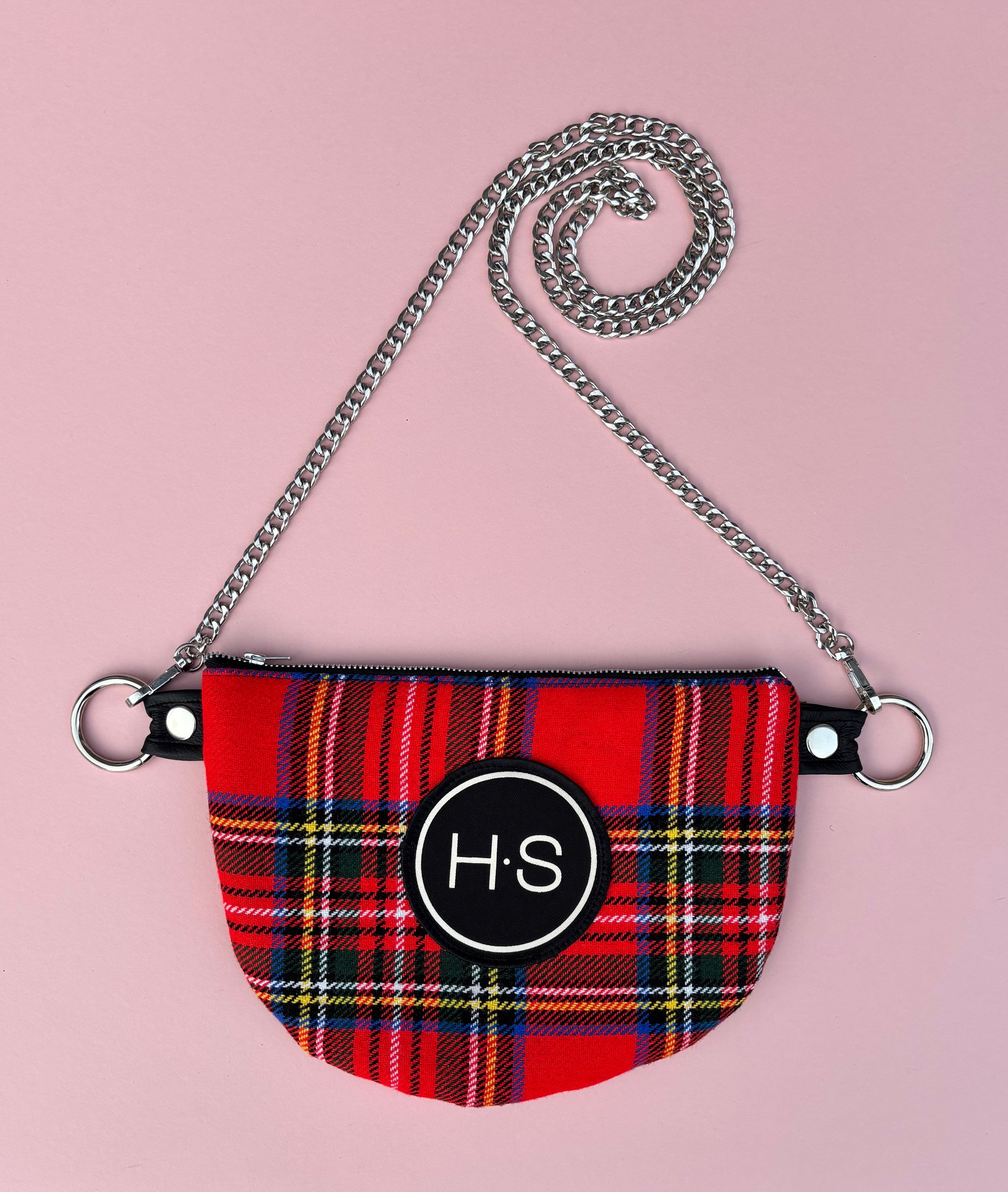 H.S Red “Stewart” Tartan Shoulder Bag