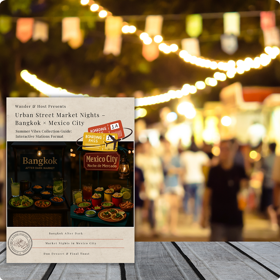 Urban Street Market Nights - Bangkok × Mexico City: Summer Vibes Collection guide. Wander and Host
